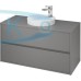 Шкафчик под умывальник Cersanit Crea 100 серый матовый со столешницей 